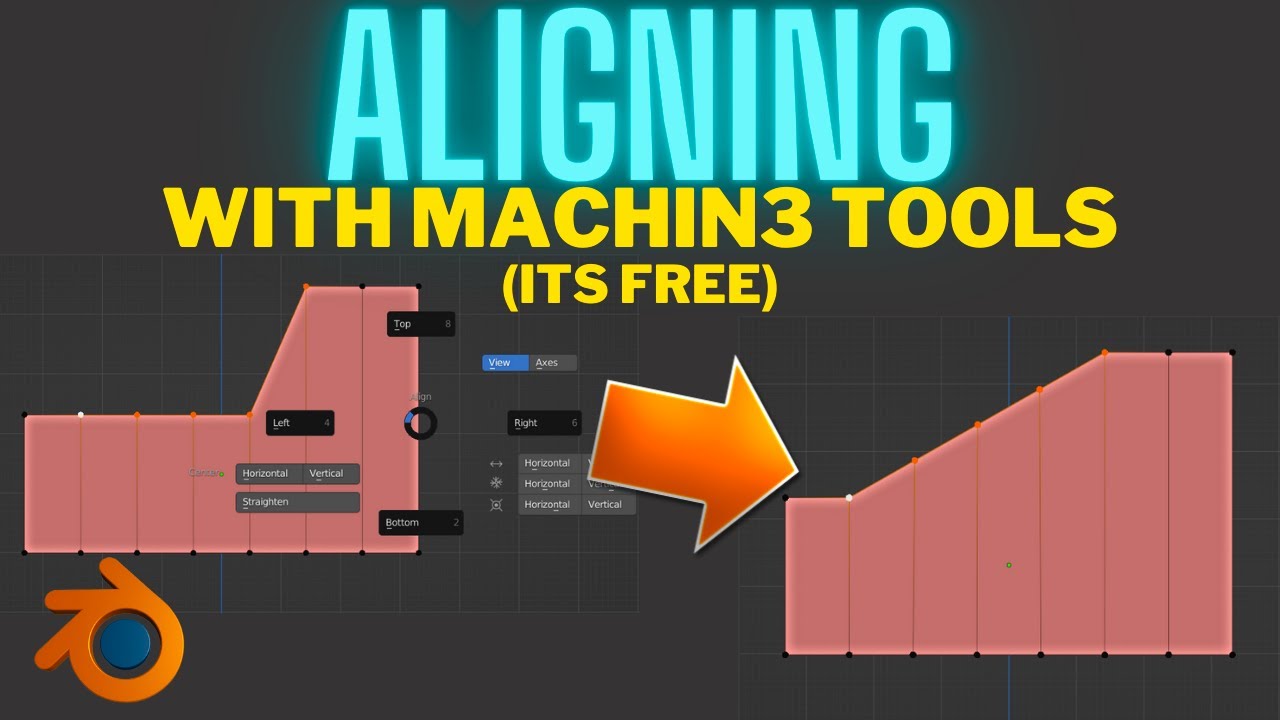 Aligning objects and verts with Machin3 Tools