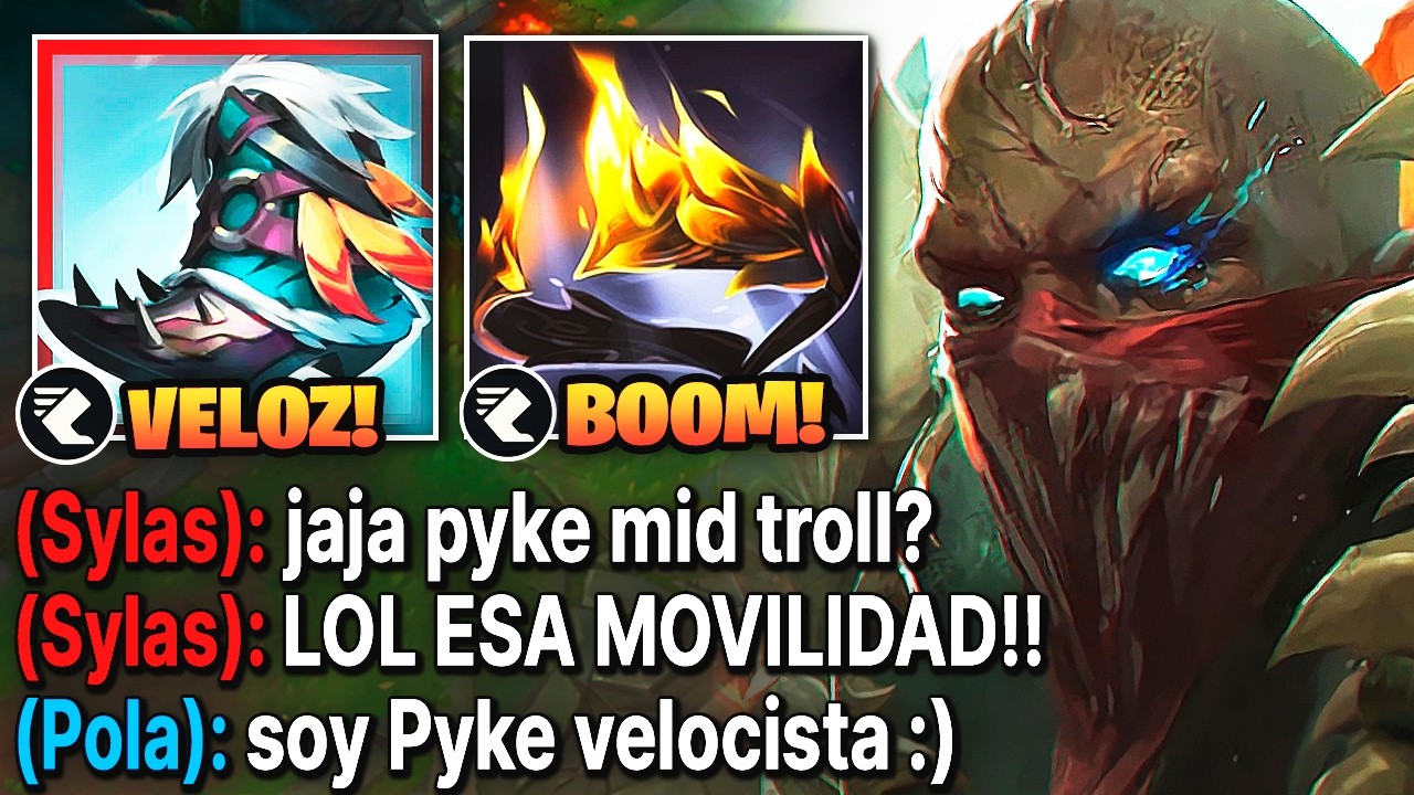 Pyke pero con 500% de velocidad de movimiento y el rival no se puede mover