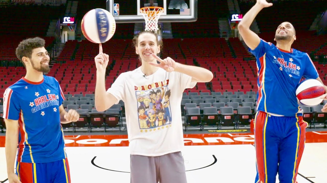 CRAZY Game Of HORSE vs Harlem Globetrotters For $1,000!