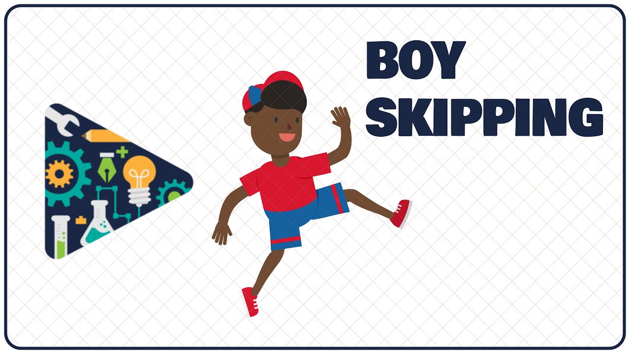 Boy skipping