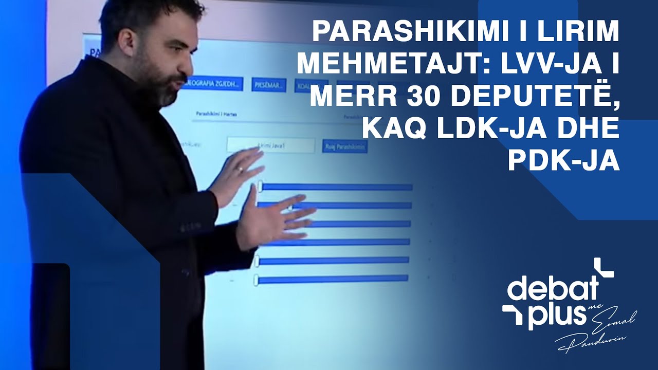 Parashikimi i Lirim Mehmetajt: LVV-ja i merr 30 deputetë, kaq LDK-ja dhe PDK-ja