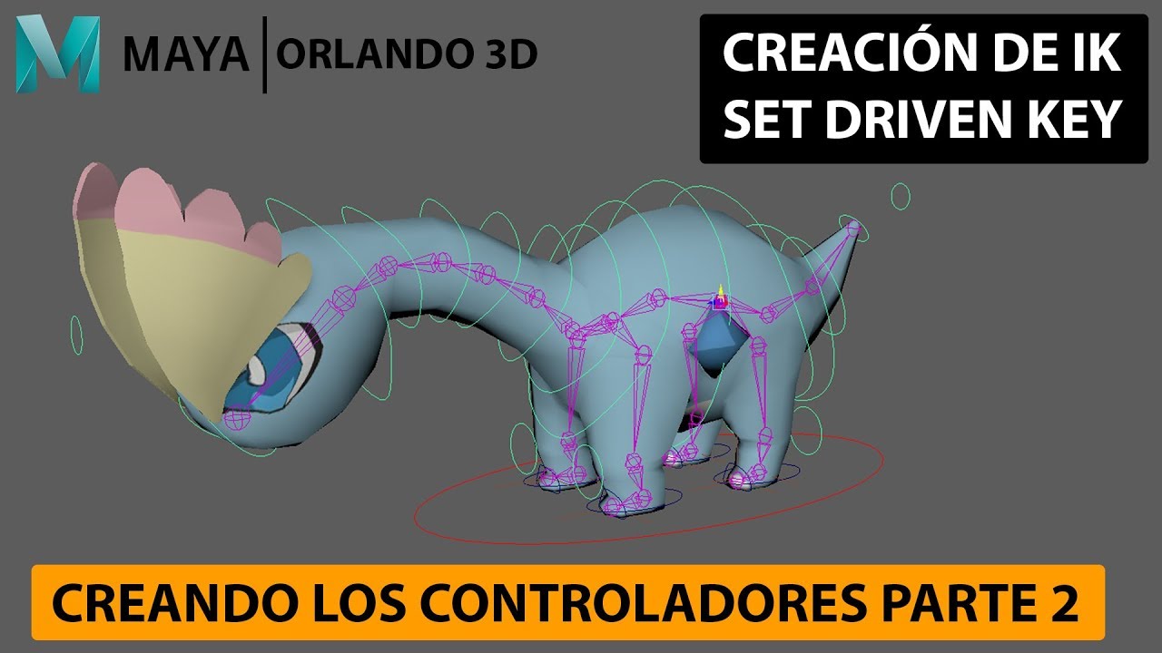 CONTROLADORES PARA EL RIGGING EN AUTODESK MAYA PARTE 2 (Set Driven Key - IK Handle)