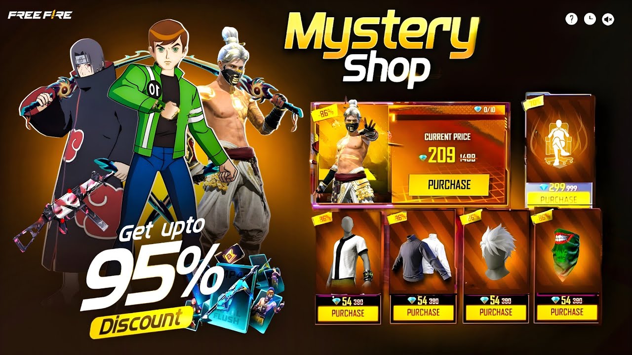 Next Mystery Shop Event Free Fire 🤯🥳| golden shade bundle | free fire new event | ff new event