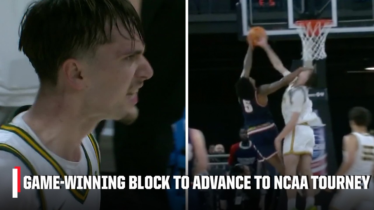 WRIGHT STATE GAME-WINNING BLOCK TO ADVANCE TO NCAA TOURNAMENT 🤯 | ESPN College Basketball