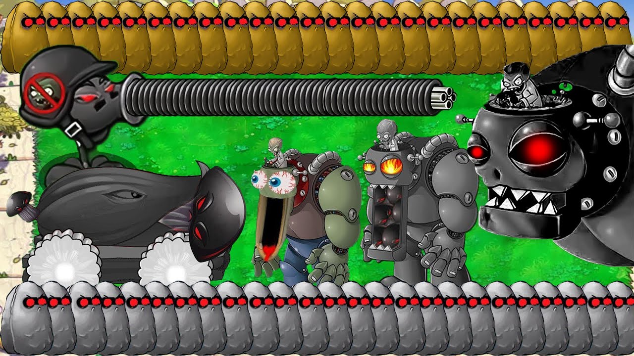 Doom Gatling Pea X Doom Cob Cannon X Team Nut vs All Doom Dr.Zomboss Giga - Plants vs Zombies Hack