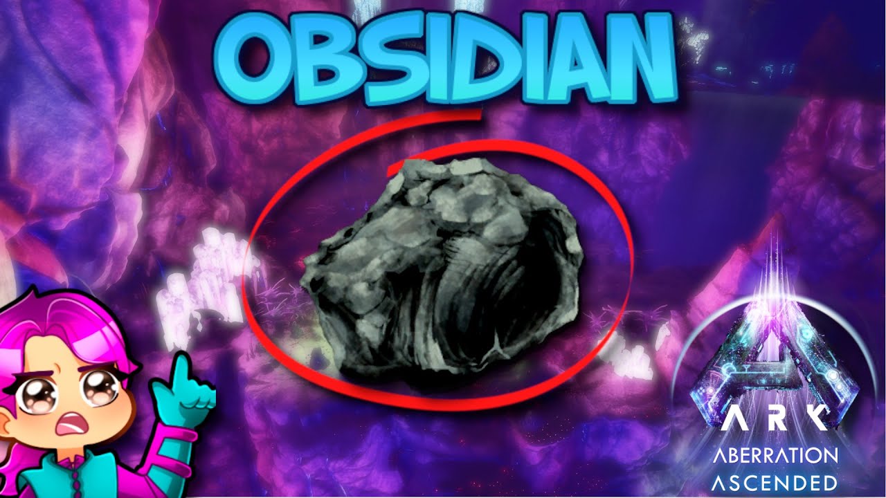 WHERE TO FIND OBSIDIAN -  ABERRATION - Ark Survival Ascended