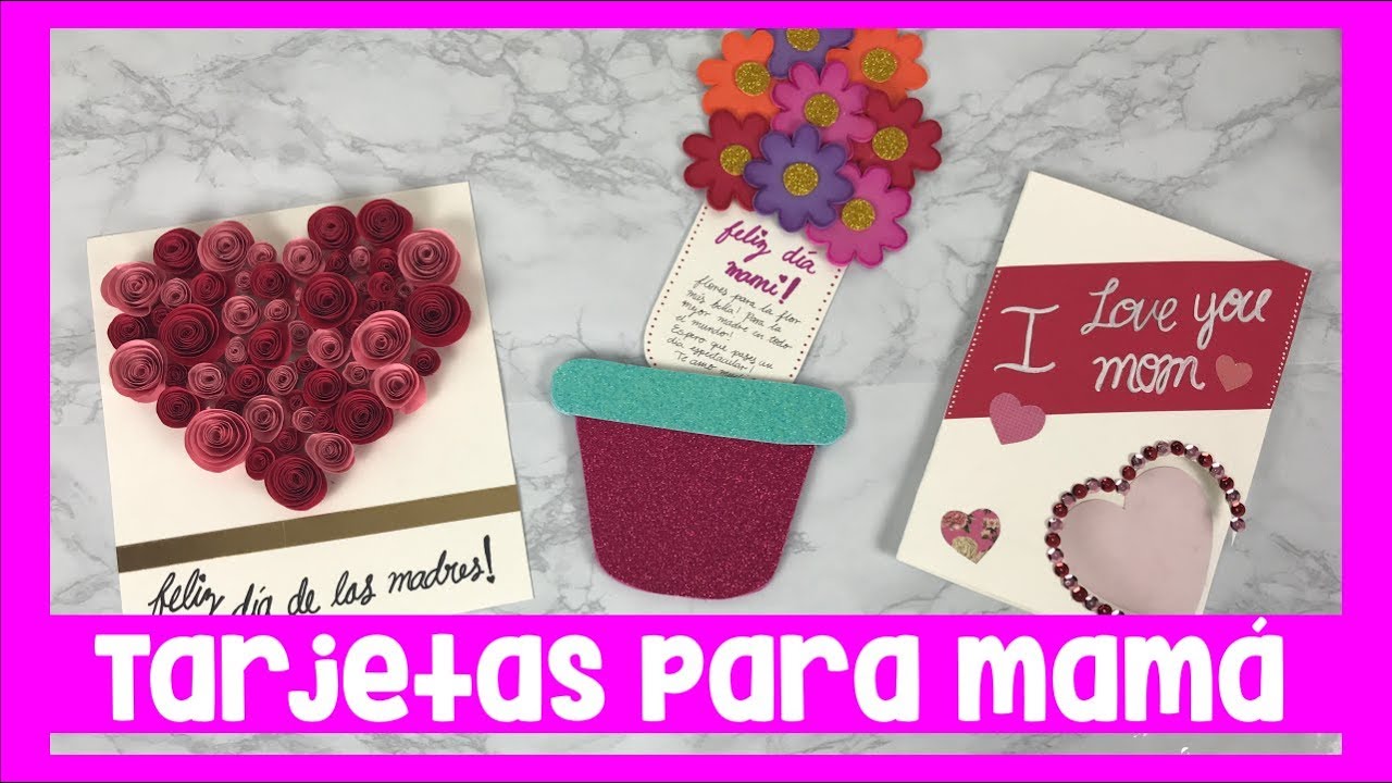 TARJETAS PARA MAMÁ FÁCILES DE HACER (Día de las madres) | CREATIVA OFFICIAL ️🎨❤️🤰🏻