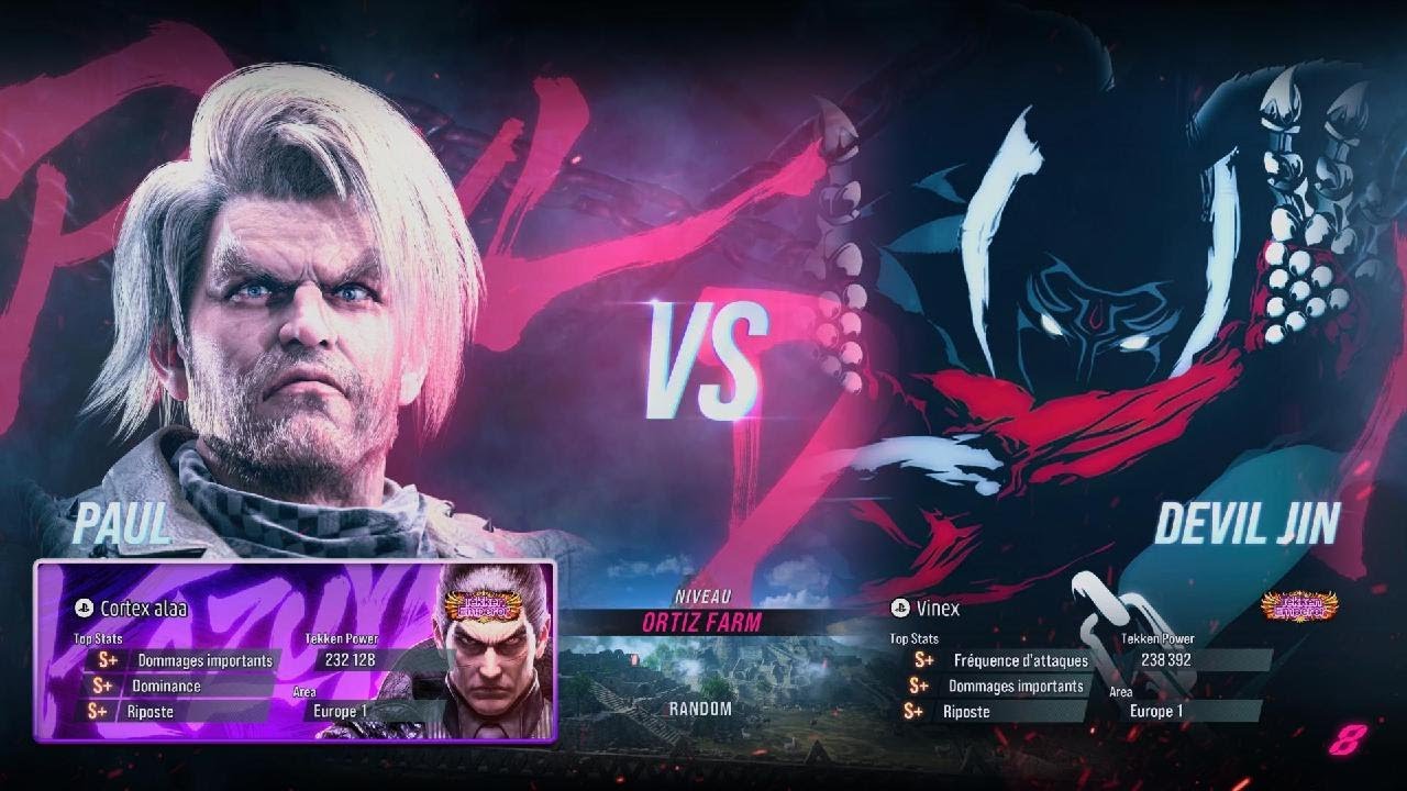 TEKKEN 8 (SEASON2) Cortex alaa (Paul) vs (Devil Jin) Vinex Matches 