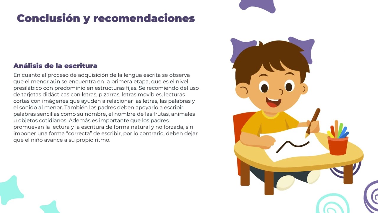 Evaluación psicopedagógica, exposición de resultados.