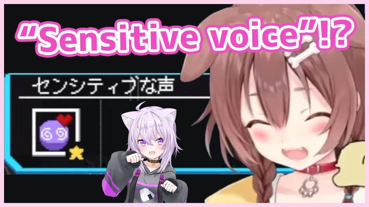 Korone laughs at Okayu's 