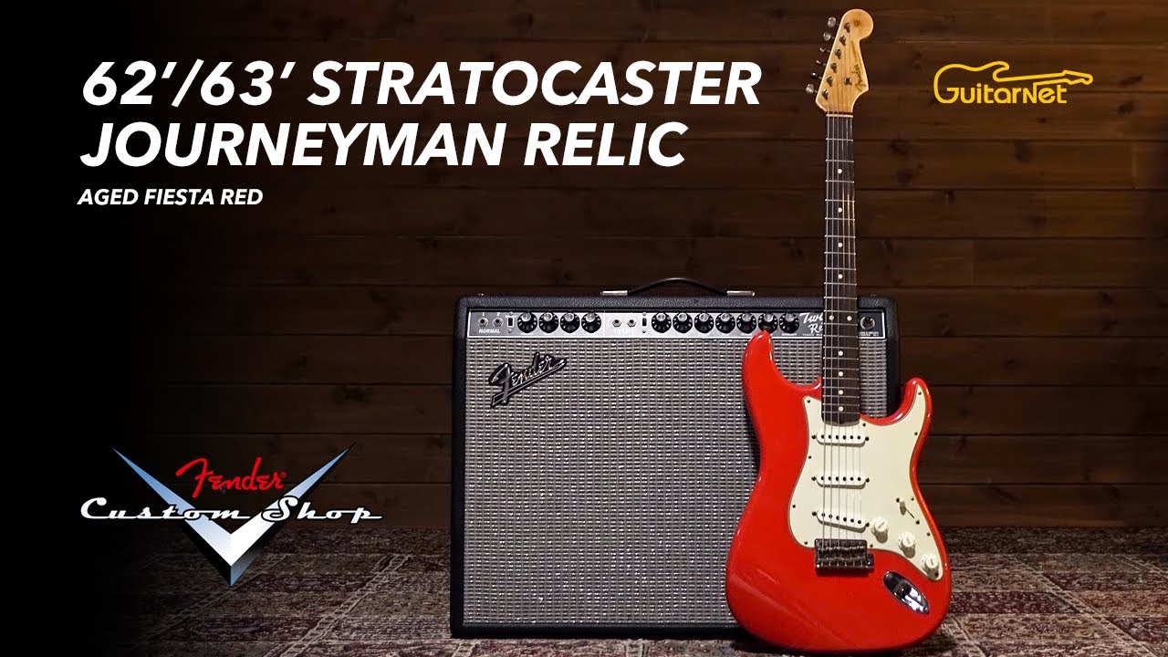 Fender Custom Shop 62/63 Stratocaster® | Journeyman Relic | Aged Fiesta Red | Guitarnet