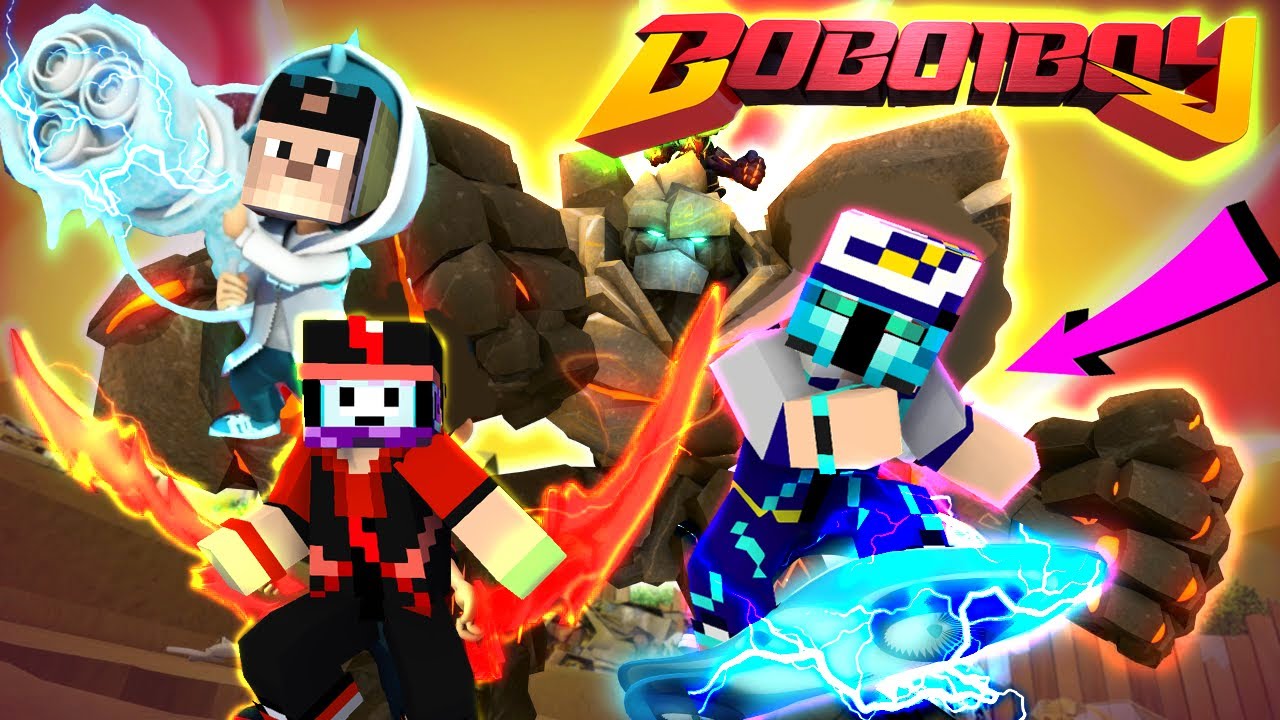 PARA YOUTUBER BERUBAH MENJADI BOBOIBOY KUASA ELEMENT RAJA API TERKUAT - Minecraft