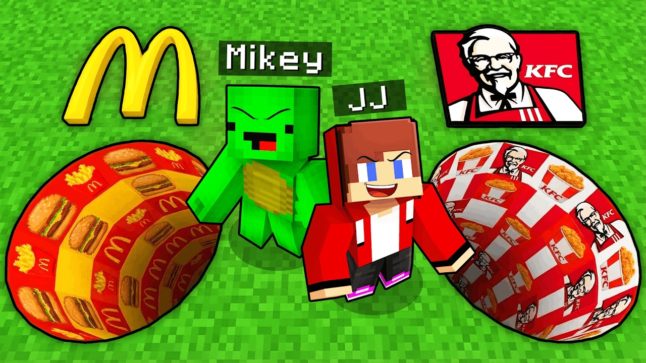 JJ McDonald's VS Mikey KFC: Choose The Right Hole in Minecraft - Maizen