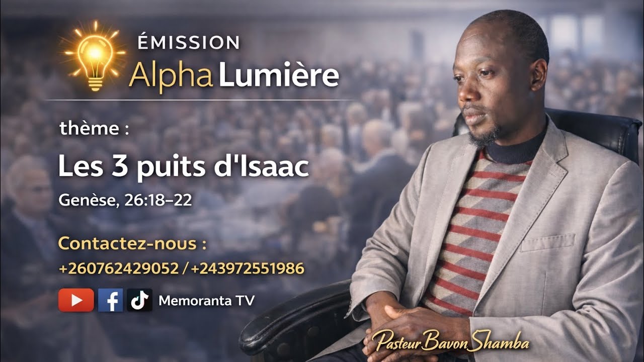 🔥 Les trois puits d'Isaac_Past. Bavon Shamba__Emission Alpha Lumière