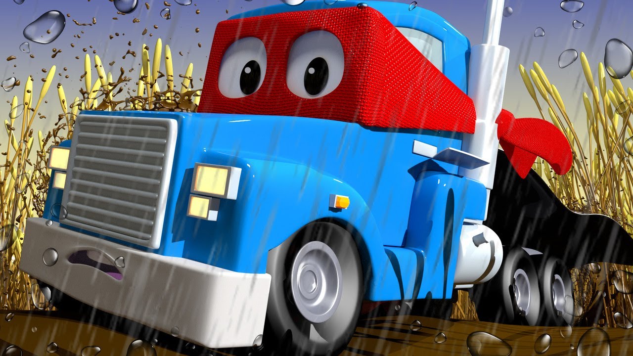 Lastwagen Zeichentrickfilme f&uuml;r Kinder -  Der Magnetkran Lastwagen - Super Truck in Autopolis