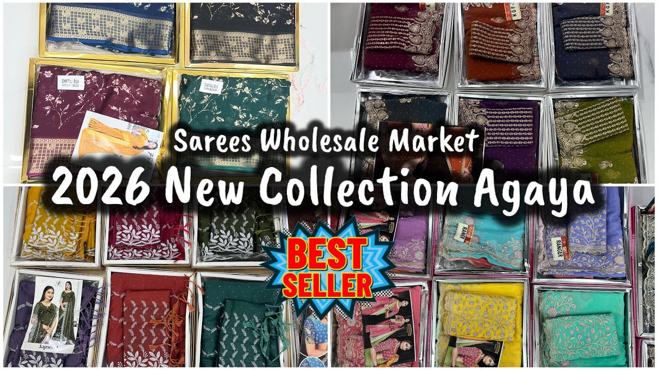 2026 New Collection || Sarees Wholesale Market 🛍️  Hyderabad “ Cheep & Best Collection 
