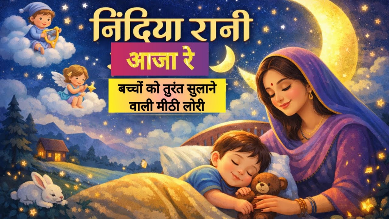 निंदिया रानी आ जा रे 🌙 | बच्चों को तुरंत सुलाने वाली मीठी लोरी