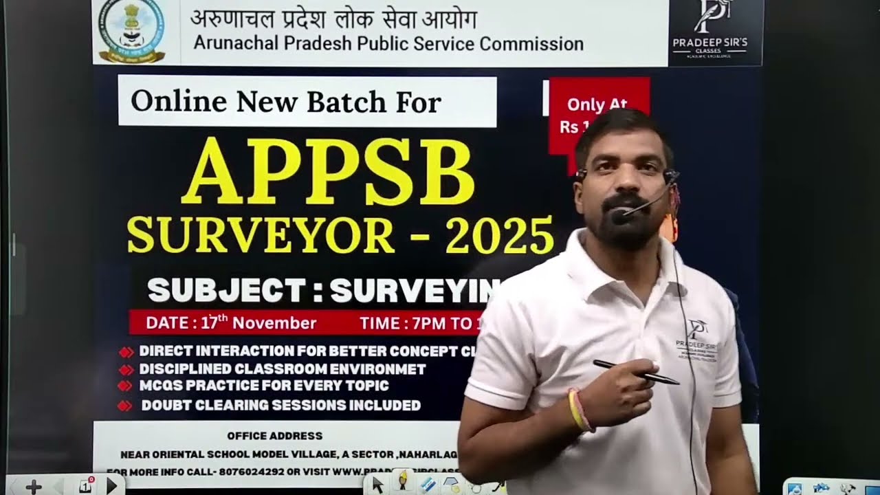 APSSB Surveyor Exam-2025 || Arunachal Pradesh || Surveying Lecture No-1