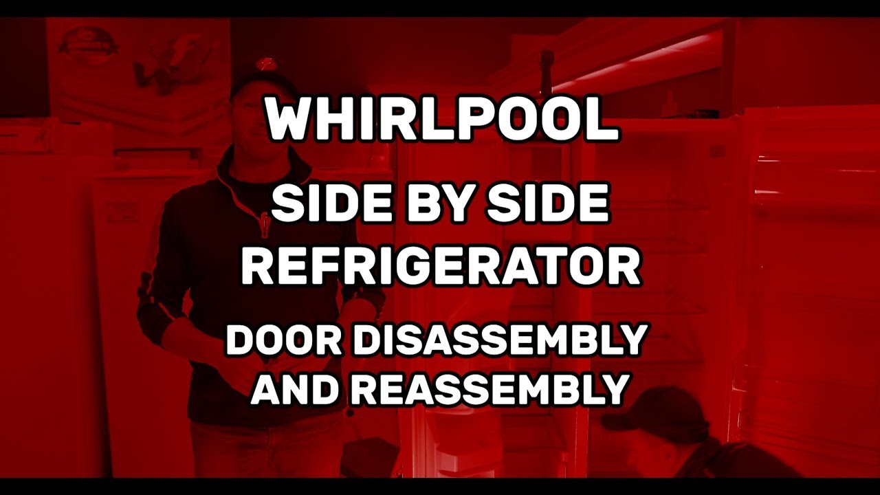 Taking off Whirlpool Side by Side Refrigerator Doors