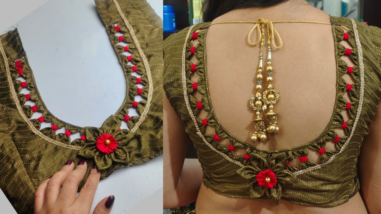 Flower wala khubsurat blouse design banana seekhe