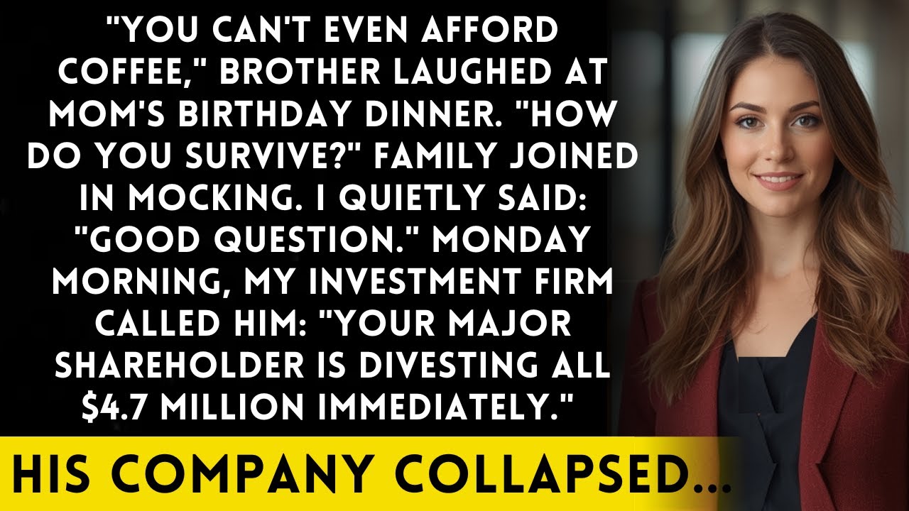 Brother Said 'You Can't Even Afford Coffee' - He Didn't Know I Own 60% Of His Startup