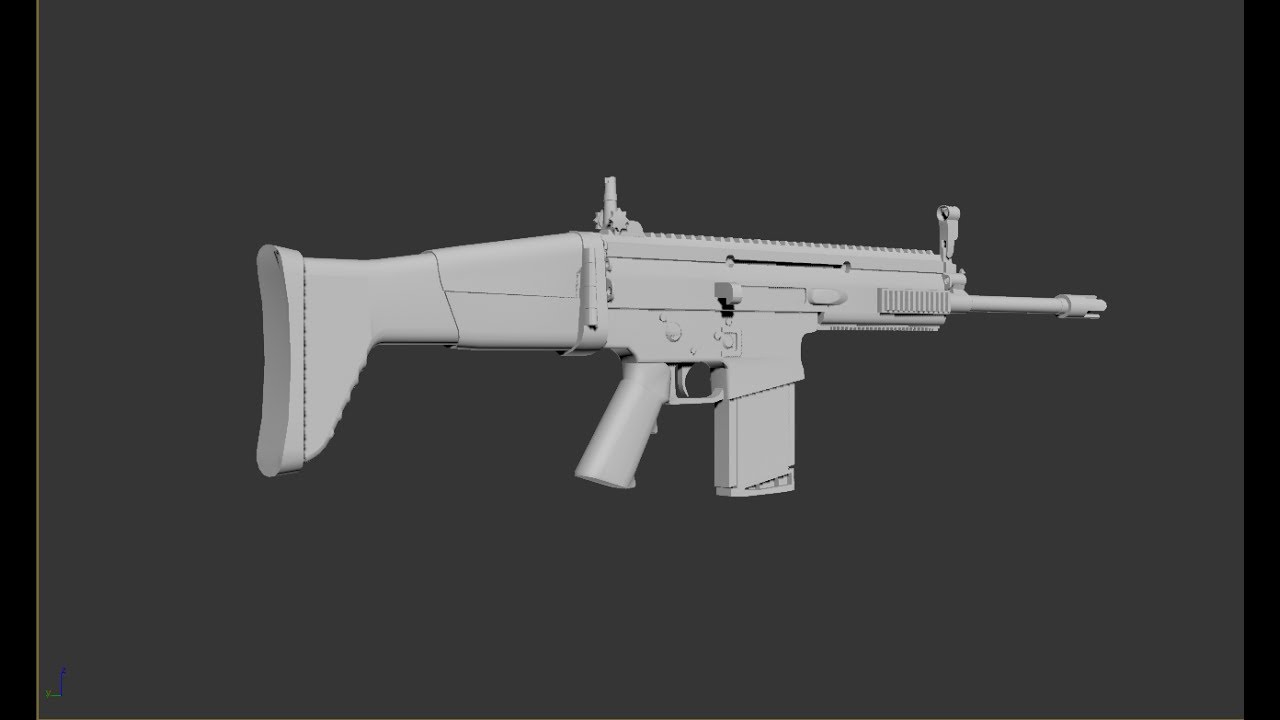 Modeling FN SCAR 3ds max tutorial part - 2