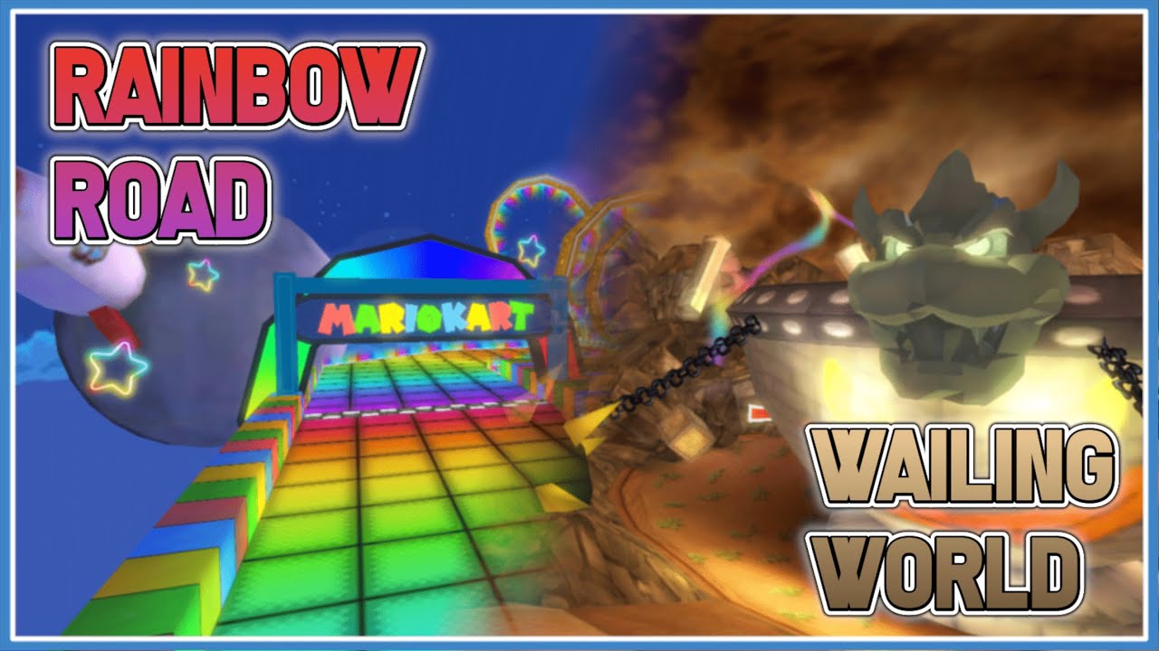 Rainbow Road / Wailing World | MKWii Custom Track with BroOFun