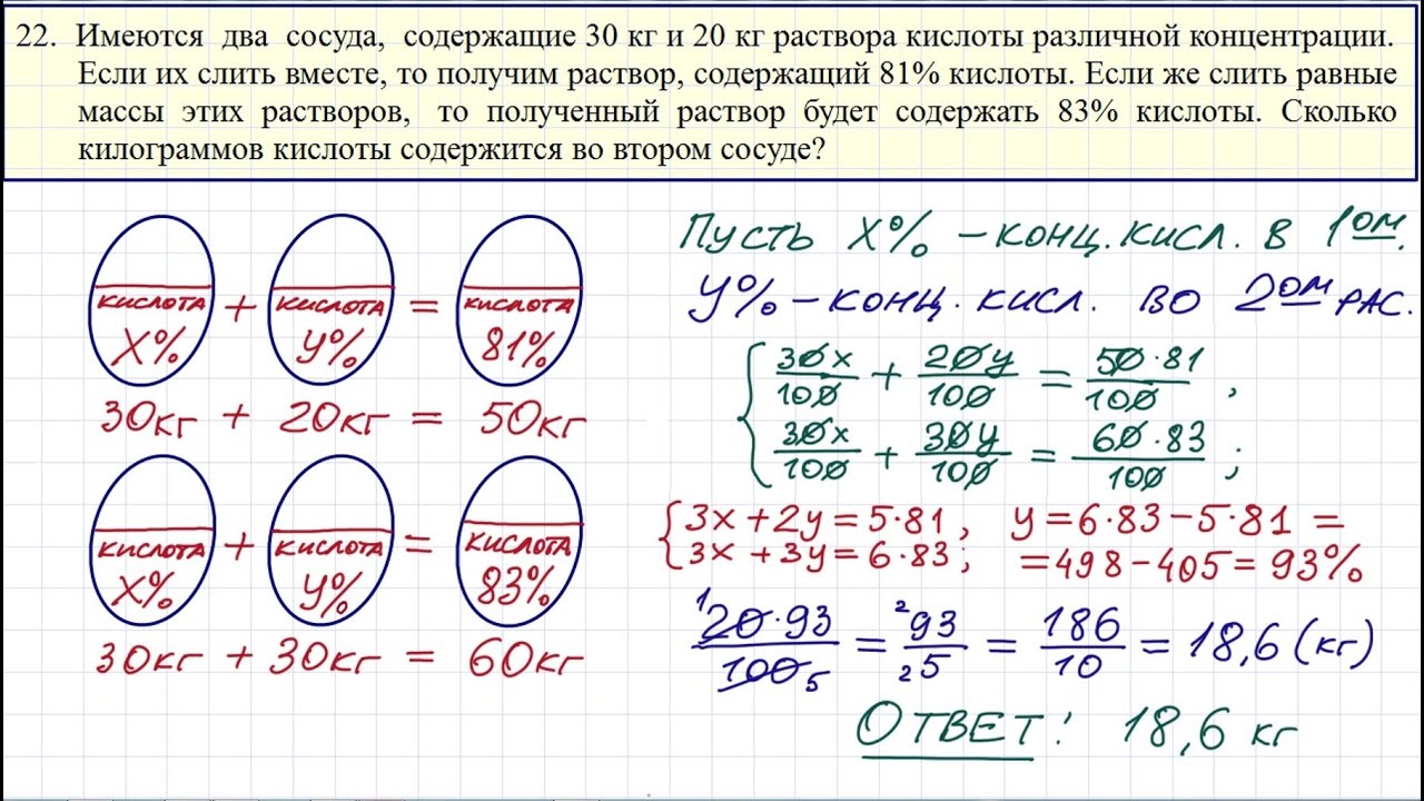 ОГЭ и ЕГЭ по математике (текстовая задача)