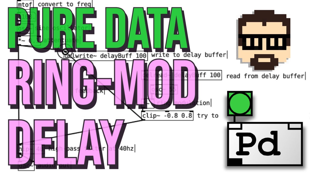 Pd Patch from Scratch: Ring-Modulation Delay (Pure Data, No Talking) | Simon Hutchinson