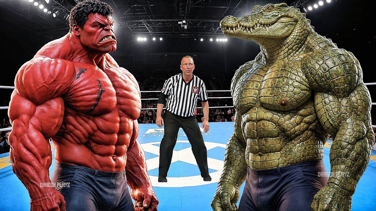 RED HULK VS CROCODILE - EPIC BATTLE