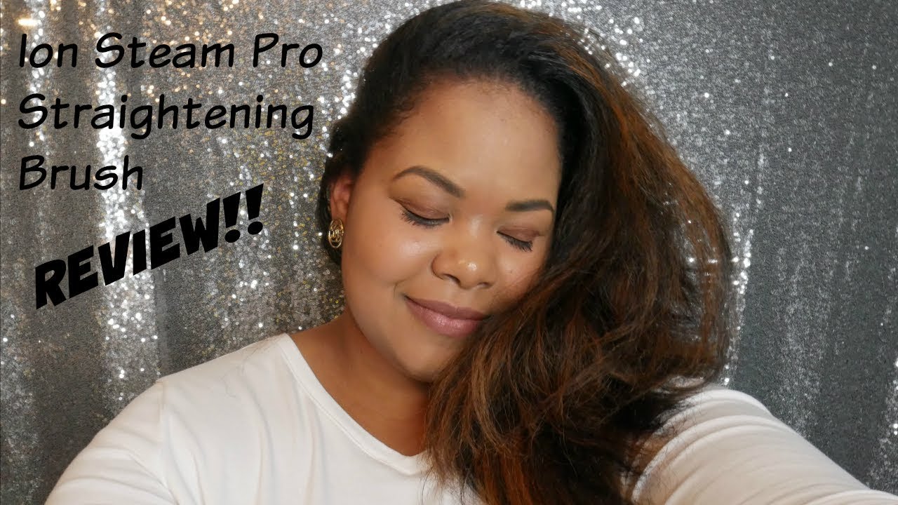 Ion Steam Pro Straightening Brush | Curly to Straight Natural Hair