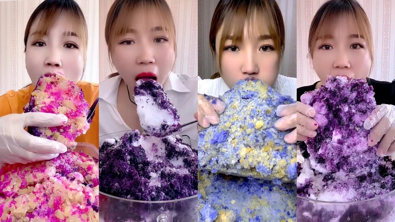 ASMR her mixed ice eating only bites