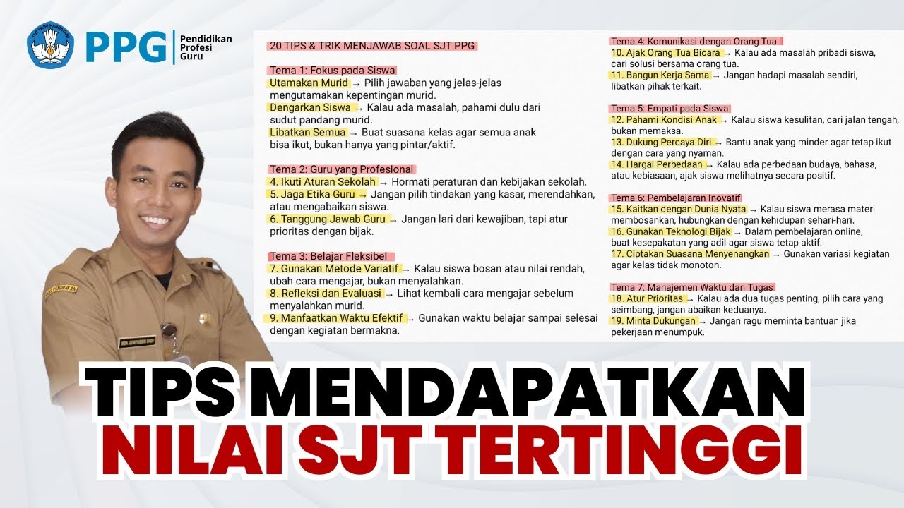 TIPS MENDAPATKAN NILAI SJT TERTINGGI‼️PPG GURU UTBK UKPPPG