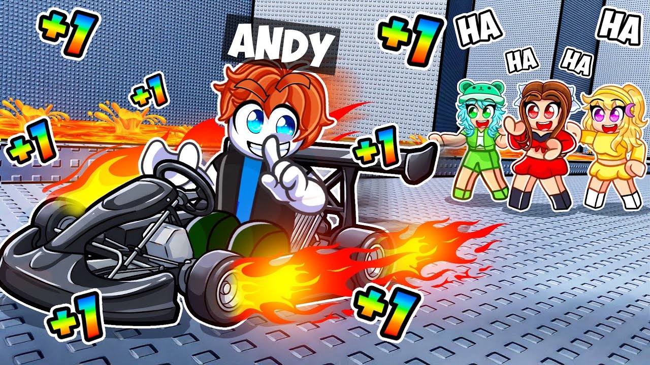 I Pretended to be a noob then used 0.01% GO KART In +1 Speed Escape! (Roblox)