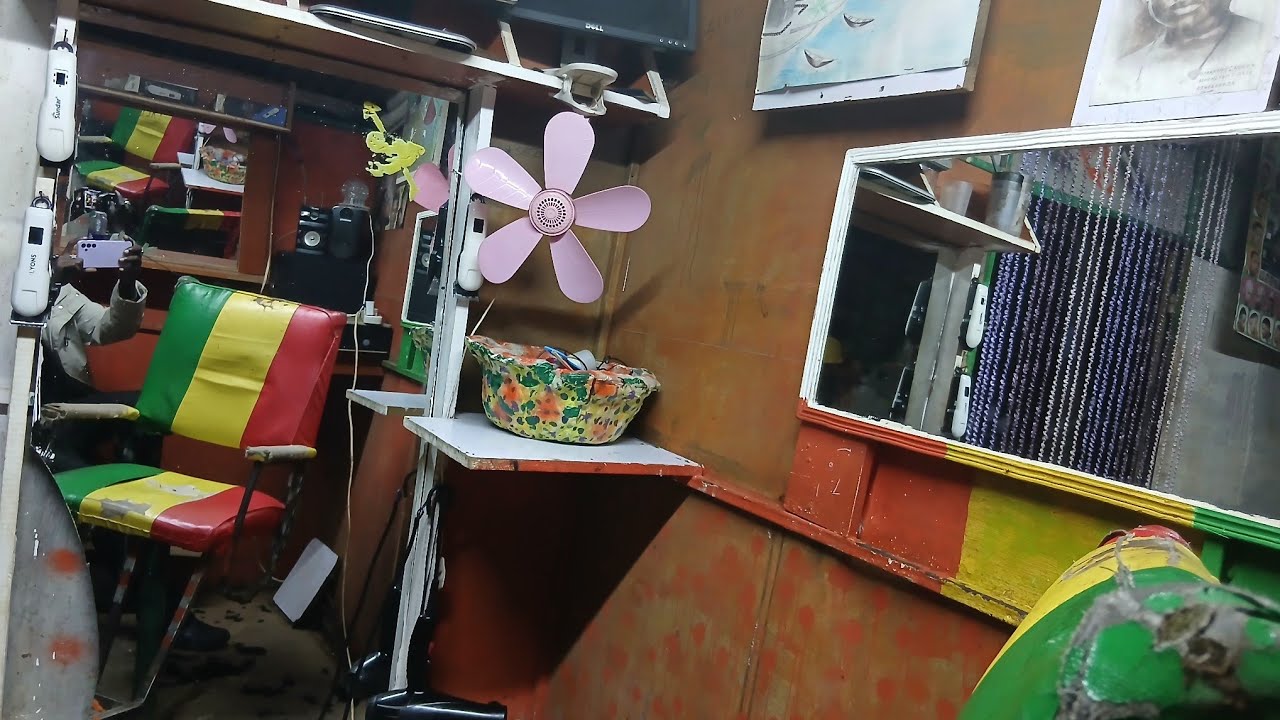 Spending time in my village barber shop @iammarwa 
