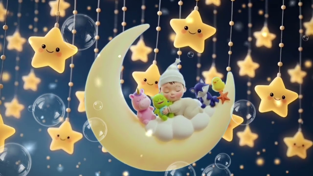 2 Hours Baby Sleep Music 👶🌙 | Gentle Night Lullaby with Sleeping Baby & Baby Animals🫎