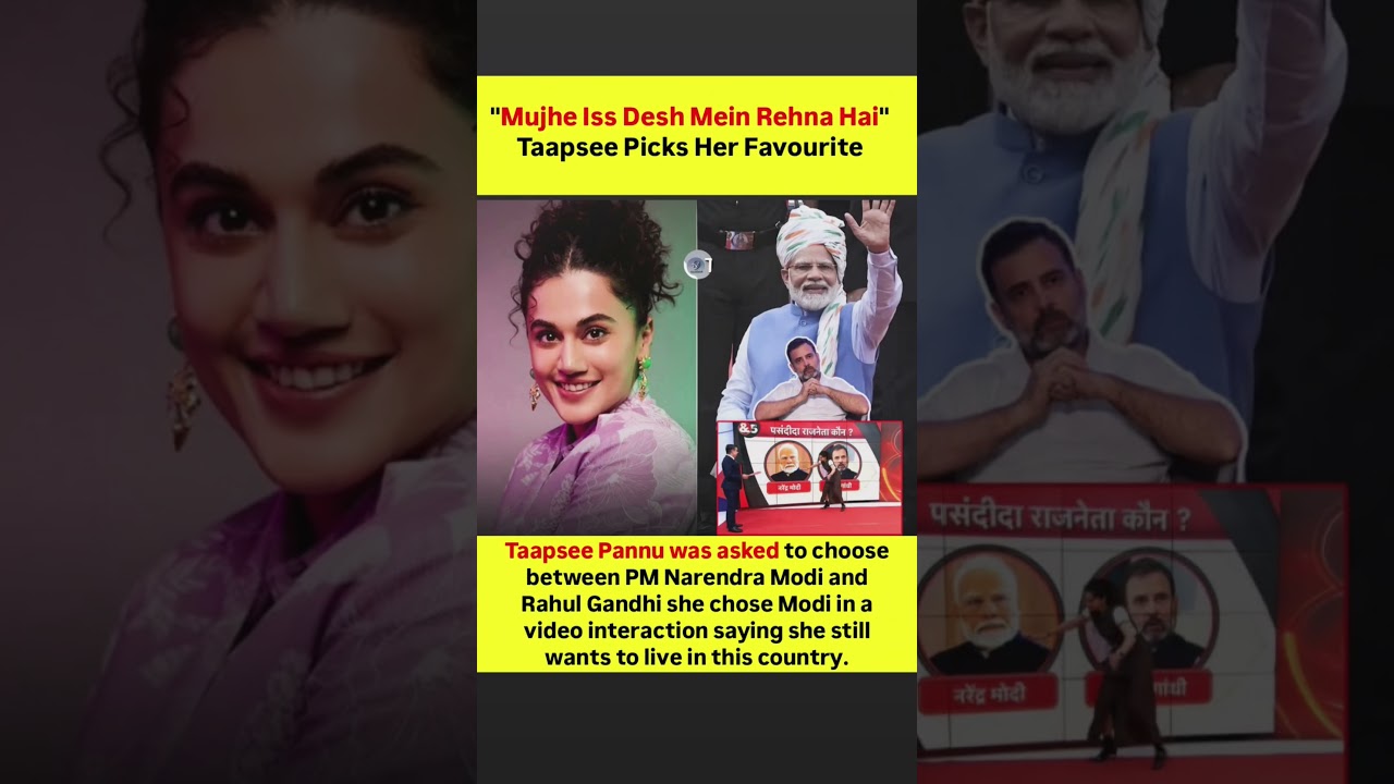 Actor Taapsee Pannu has triggered a fresh round of political chatter after a