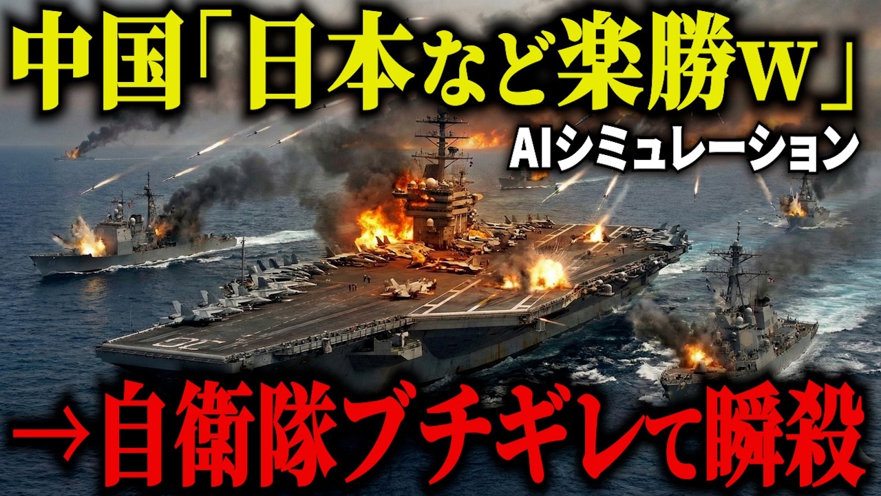 【衝撃】中国「日本など楽勝」と尖閣侵攻→自衛隊がブチ切れ、国産ミサイルの飽和攻撃で中国艦隊が海の藻屑に…【AIシミュレーション】