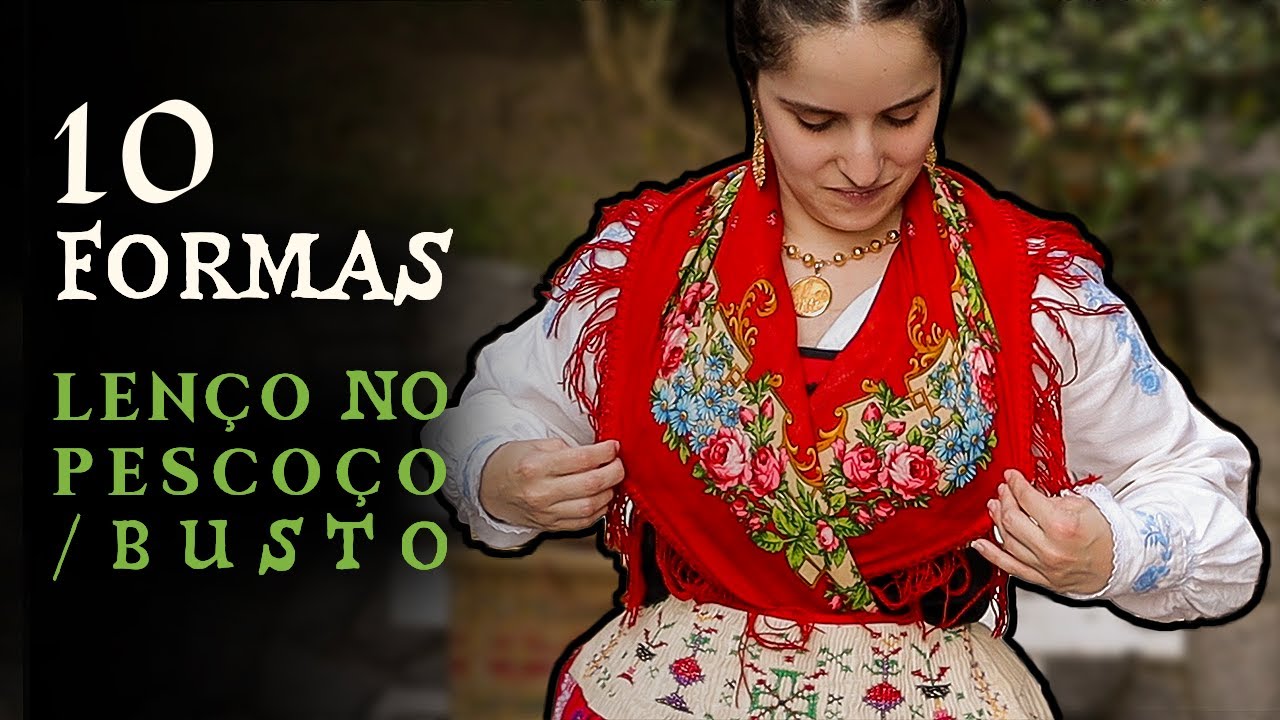 10 Formas de Usar o Lenço no pescoço/busto - Traje Folclórico