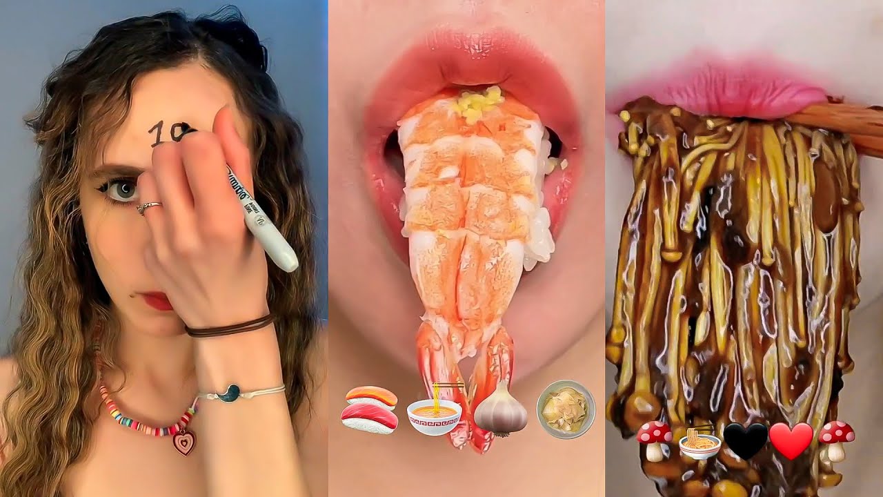 🌈💎Asmr Eating Storytelling FunnyMoments🌈💎Mukbang | POV @Amara Chehade Tiktok Compilations Part 16