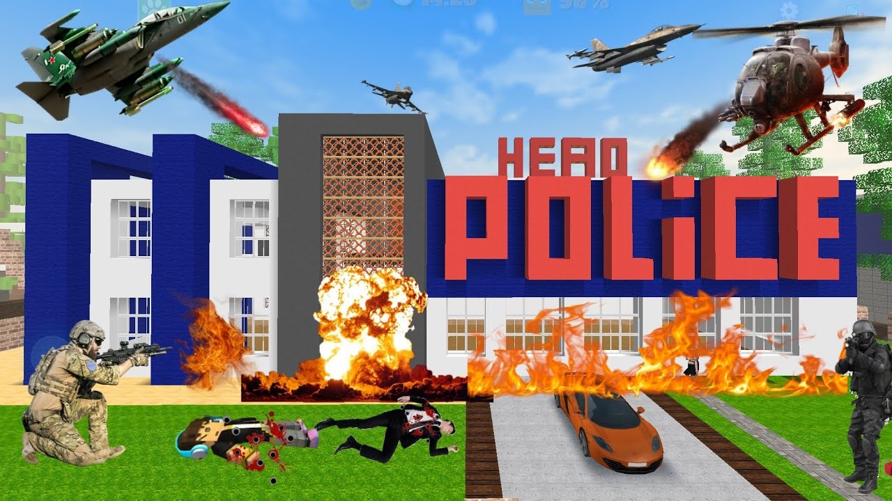 ENEMIES ATTACK THE POLICE STATION PartyCraft Emergency Battle