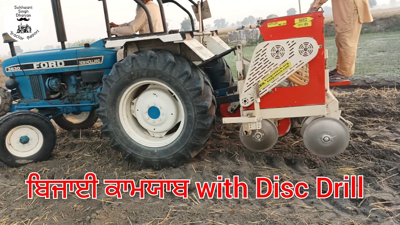 ਪਰਾਲੀ ਦਾ ਹੱਲ Part3 Wheat Seeding With Disc Drill (ਤਵੀਆਂ ਵਾਲੀ ਬਿਜਾਈ ਮਸ਼ੀਨ) Straw Solution/ Management