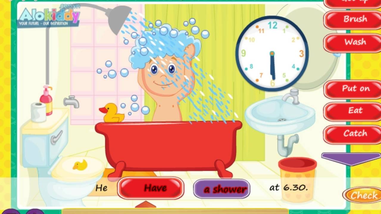 Hello Felix | Game Unit 5 A day of a student - Learning english for kids