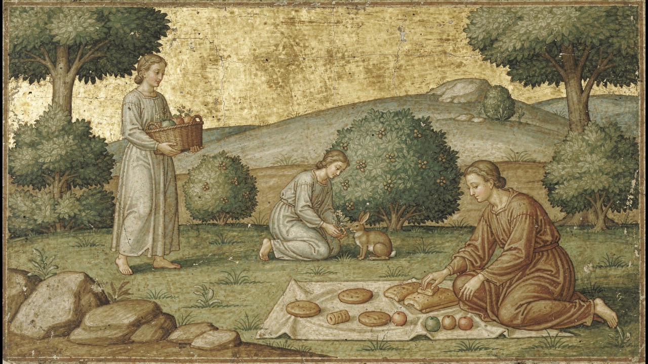 Medieval Forest Picnic 🌿 Slow Happy Lute & Flute | Peaceful Foraging Music and Art