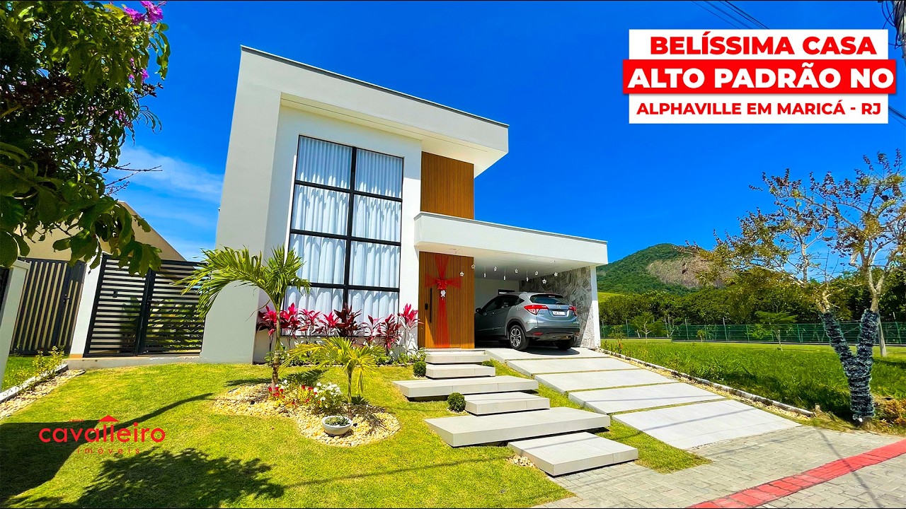 🏡 MUITOS MÓVEIS FICARÃO NESTA CASA NO ALPHAVILLE MARICÁ | 3 SUÍTES, ALEXA, ENERGIA SOLAR E PISCINA