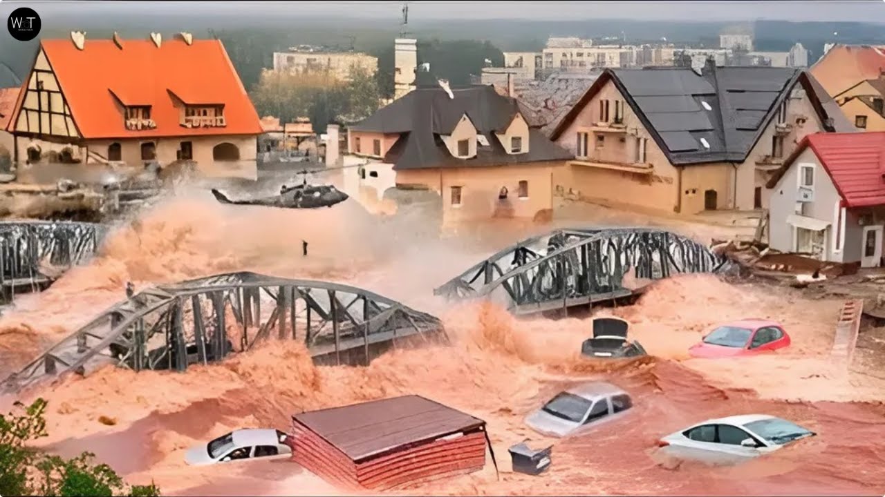 Floods in Poland! The Wisła river is overloaded! Dam rupture causes terrible disaster for Poland