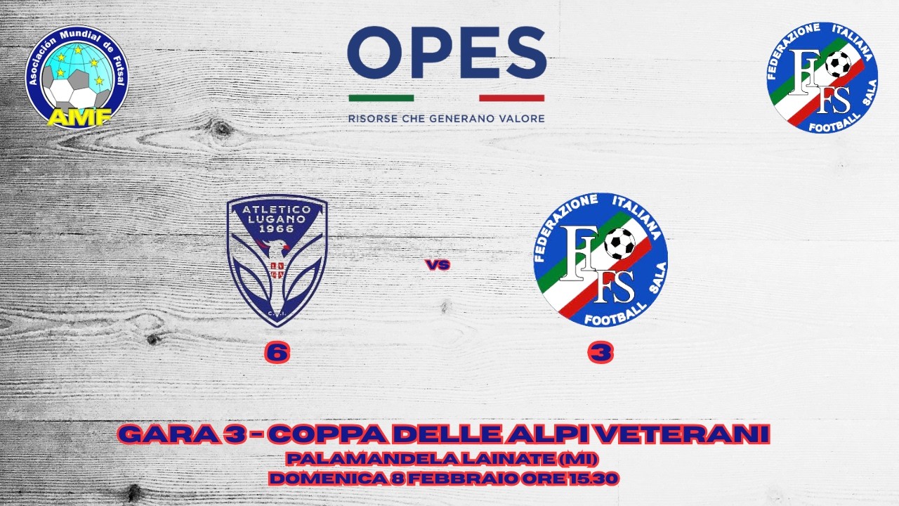Futsal AMF Italy: Atletico Lugano vs Team FIFS Vintage