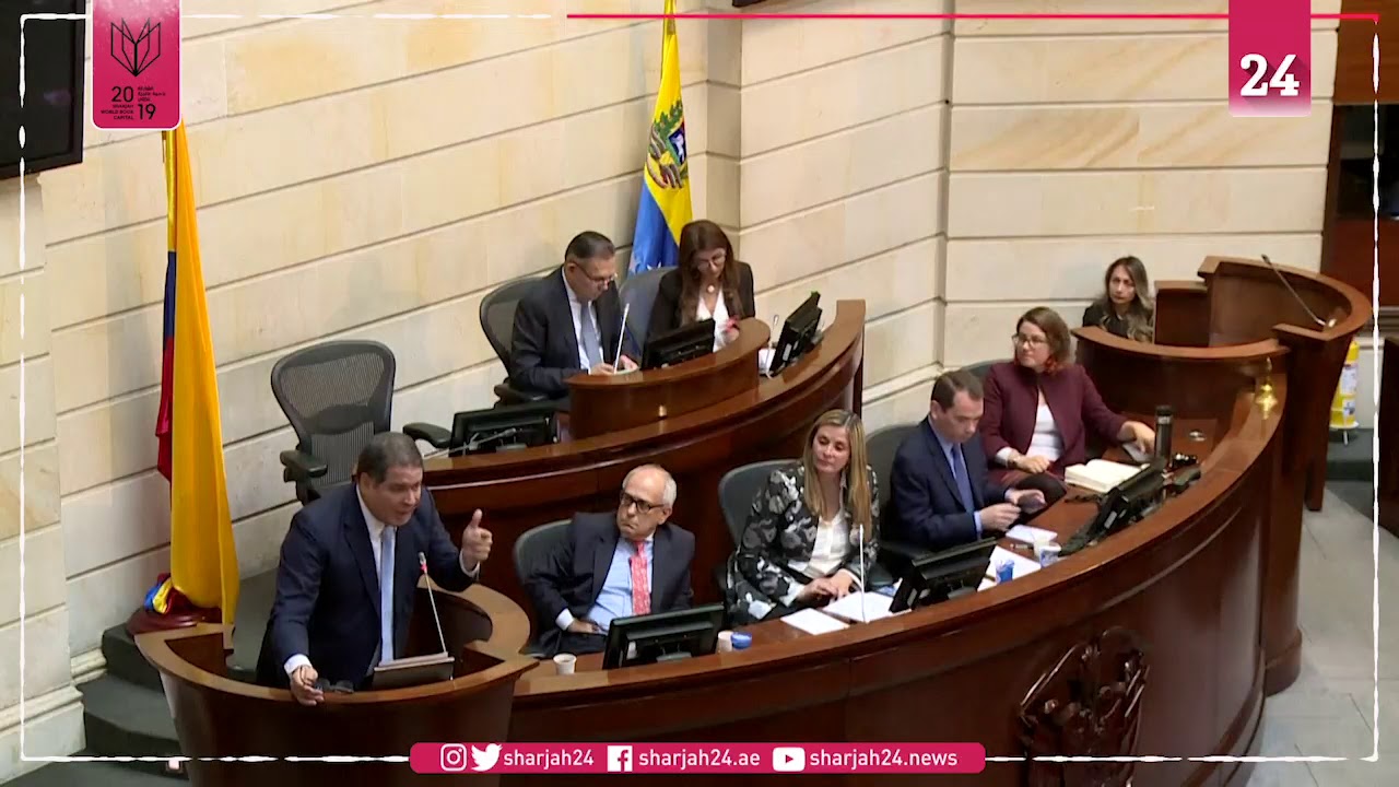 Venezuelan opposition attends a session in Colombia's Congress