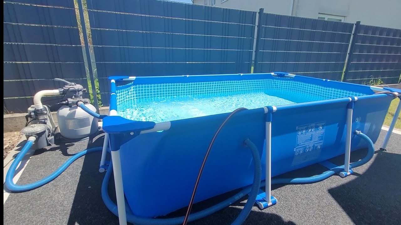 4 Jahre Intex Small Frame Pool + Krystal Clear Salzwassersystem Sandfilteranlage 28676 Chlorinator