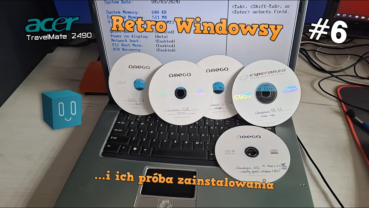 Retro Windowsy ...i ich próba zainstalowania - Acer Travelmate 2490
